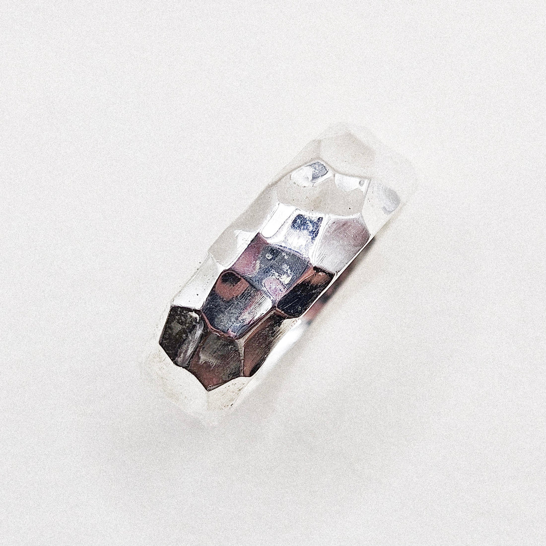 Bold Hammer Silver Ring