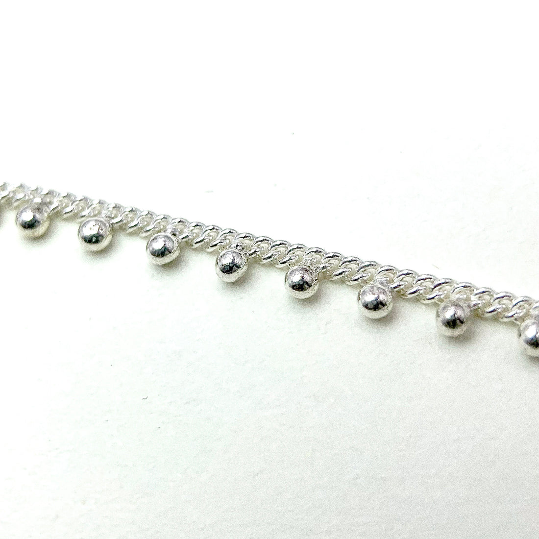 Thick Chain Multi Ball Silver Bracelets