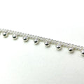 Thick Chain Multi Ball Silver Bracelets — detail view