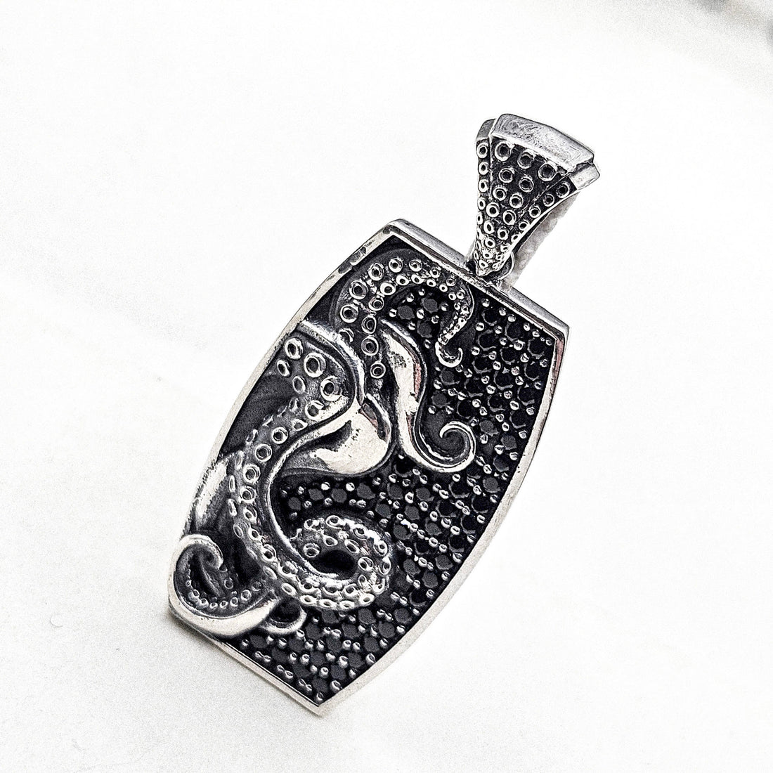 Kraken Tentacle Silver Pendant