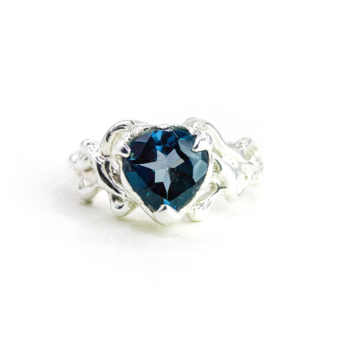Heart Topaz London Silver Ring
