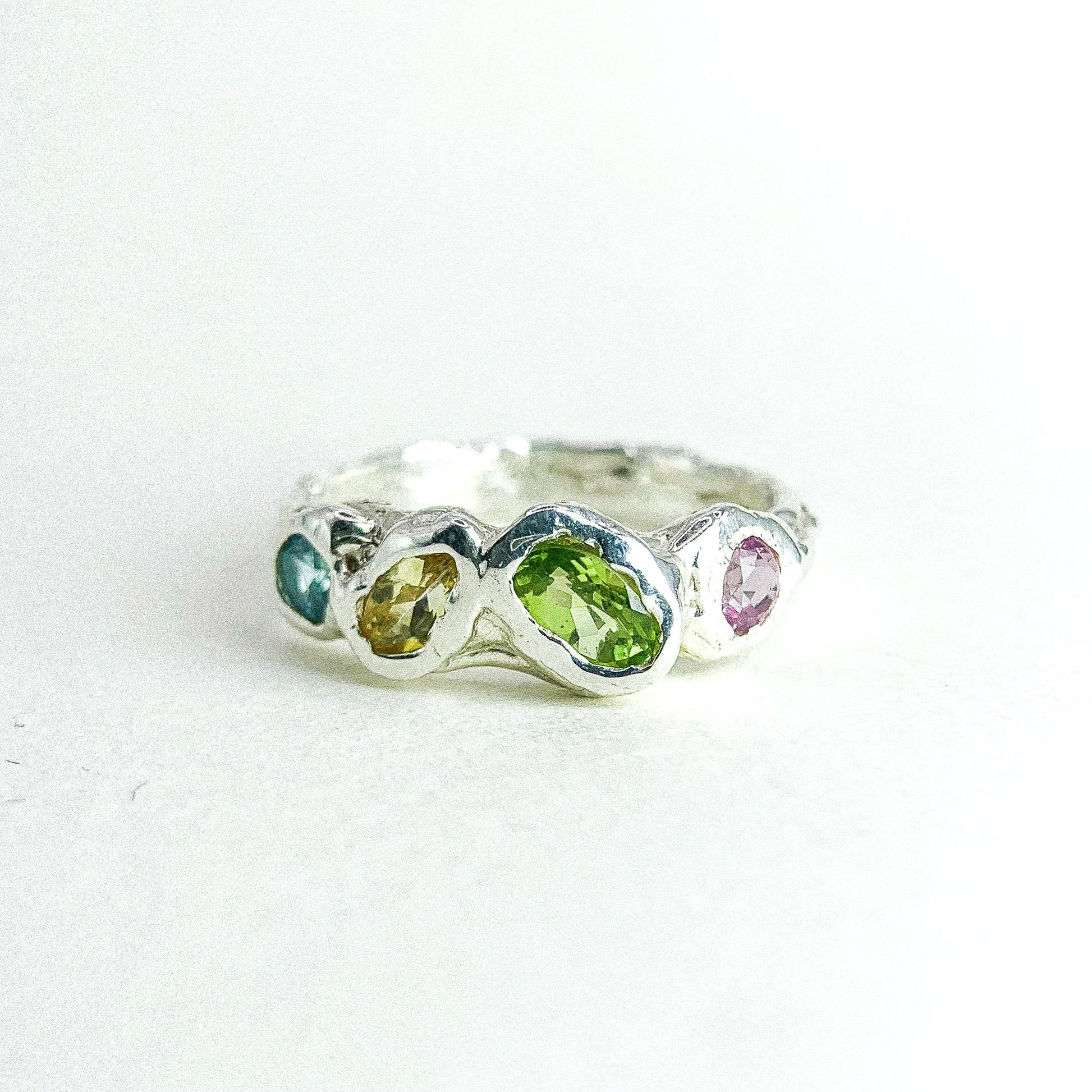 Color Gem Silver Ring