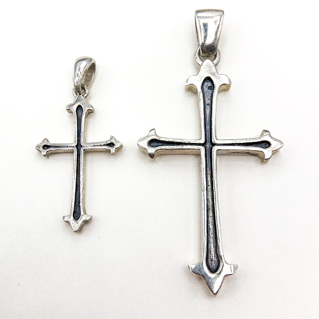 Sacred Edge Small Cross Pendant — detail view