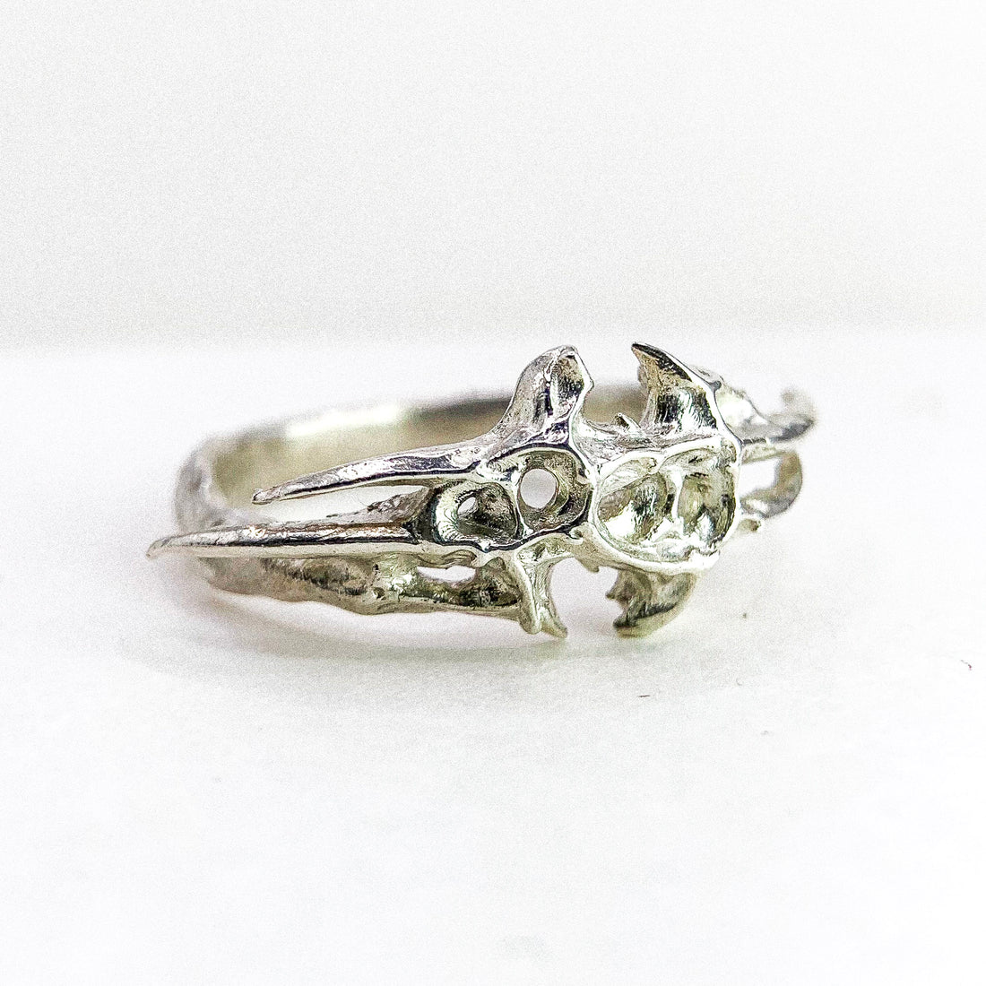 Bone Structure Silver Ring