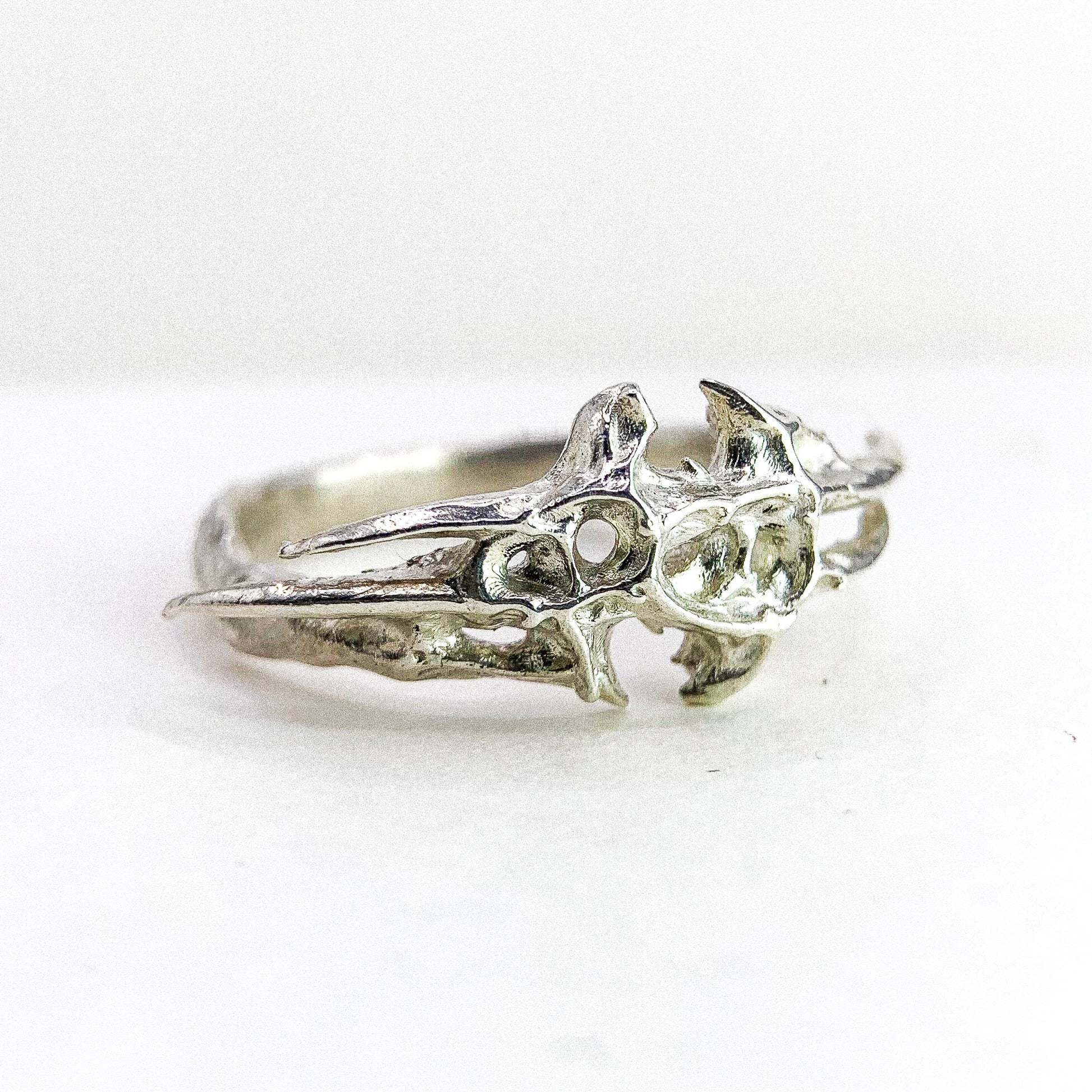 Bone Structure Silver Ring — detail view