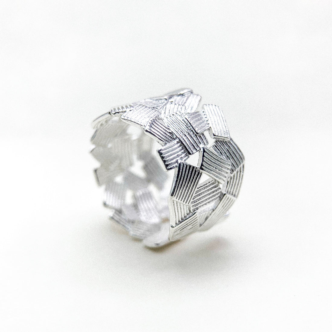 Patch Fence Silver Ring
