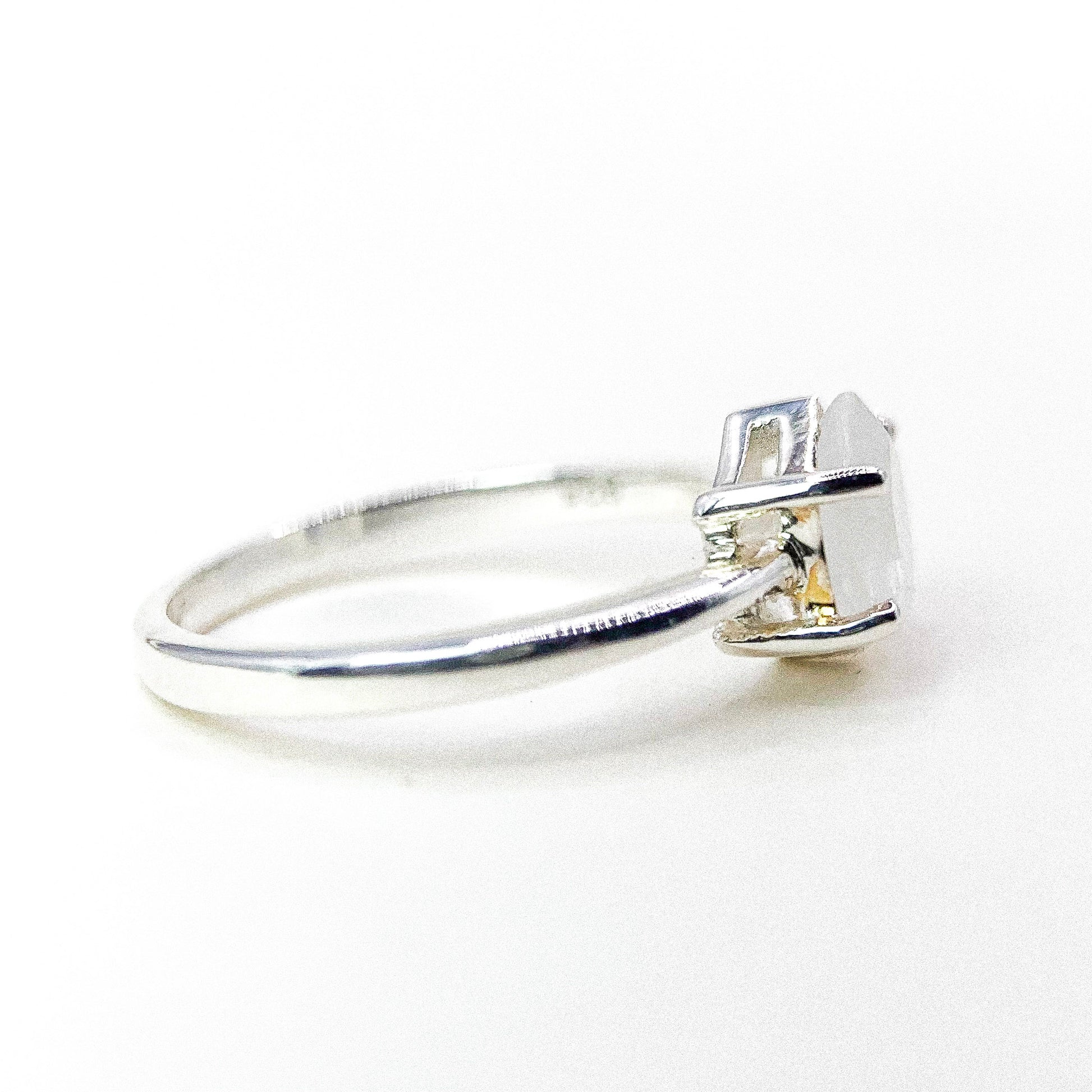 Moonstone Silver Ring — detail view
