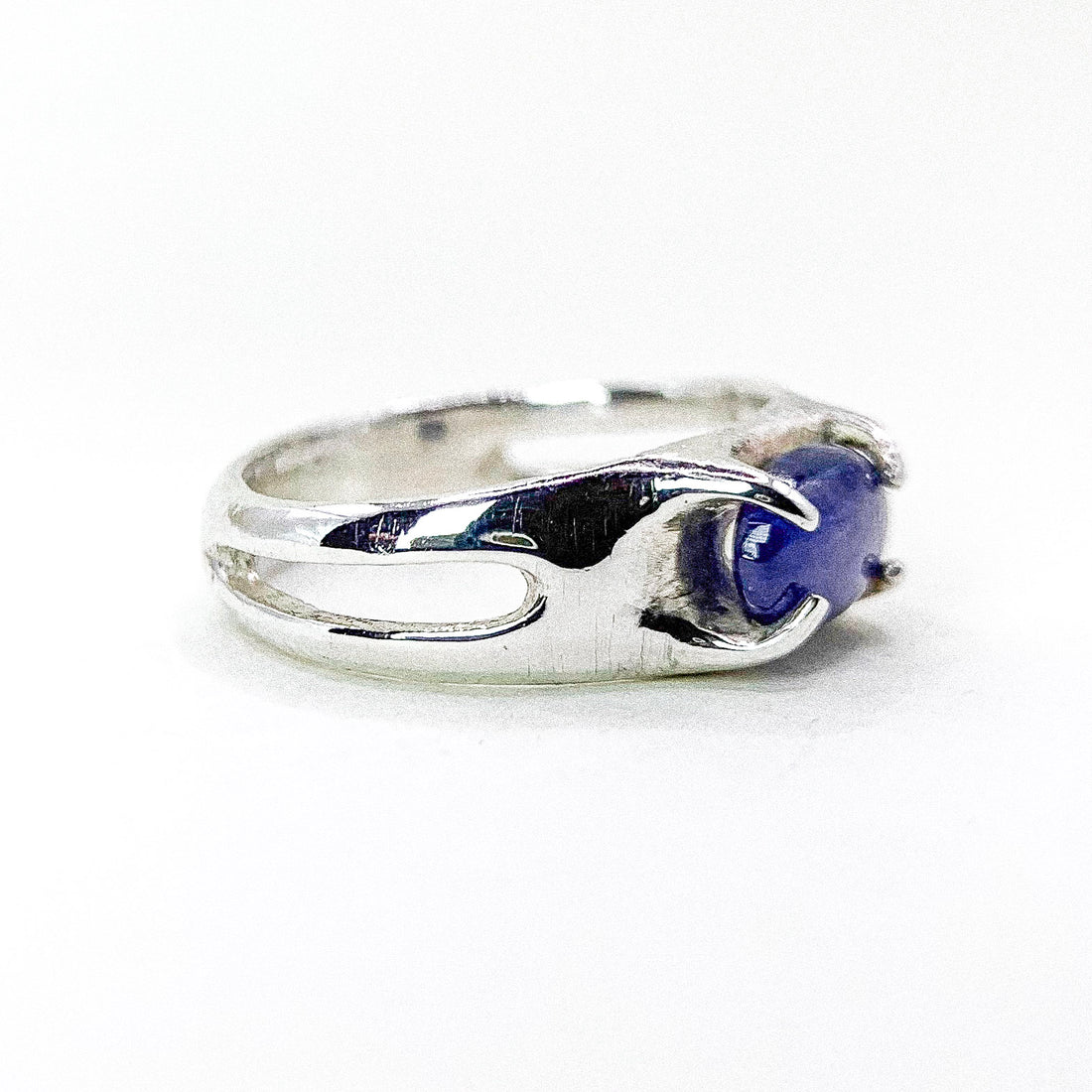 Tourmaline Four Claw Silver Ring