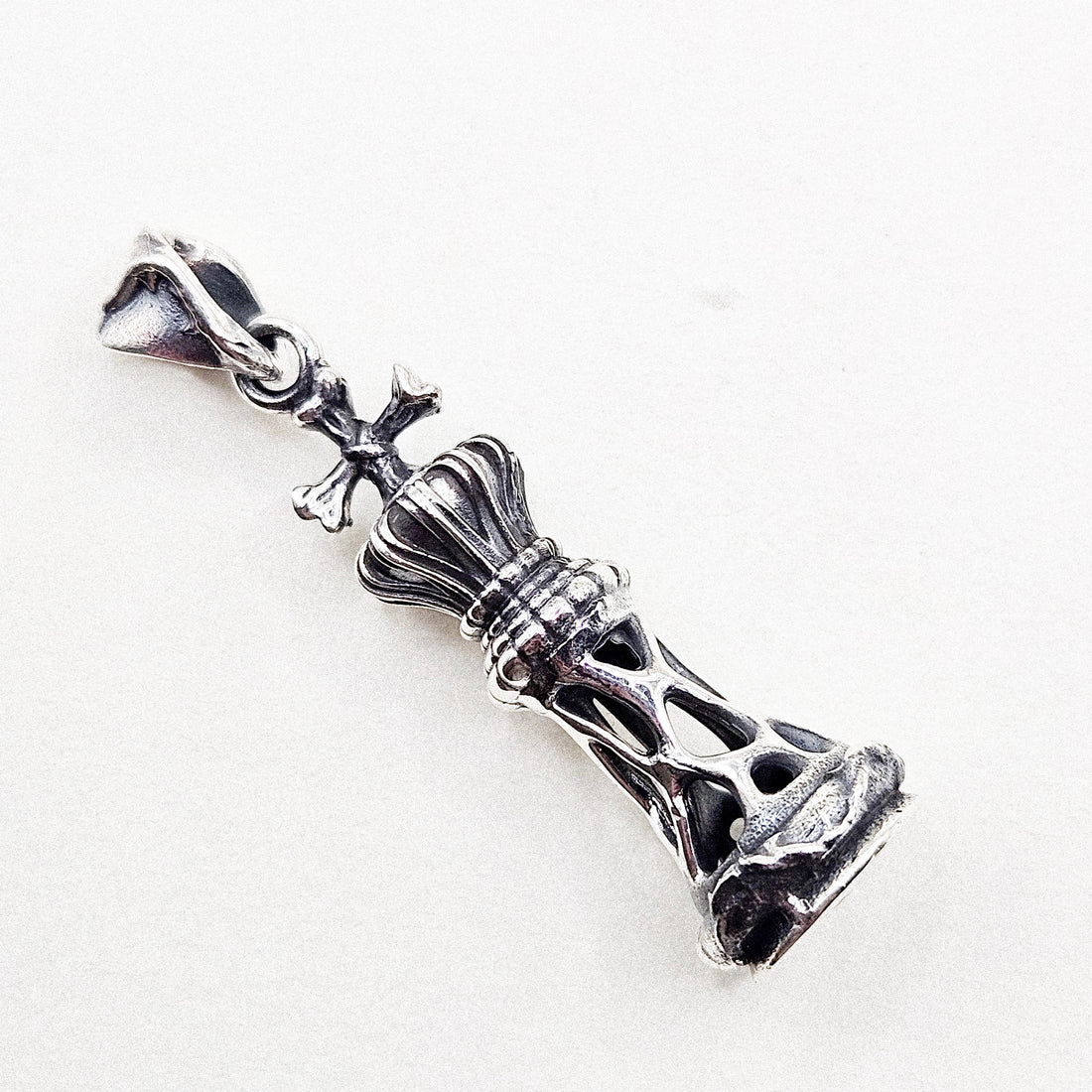 Chess King Silver Pendant