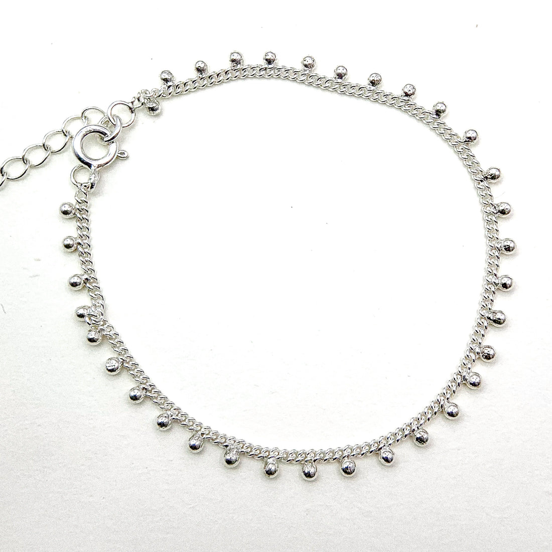 Thick Chain Multi Ball Silver Bracelets