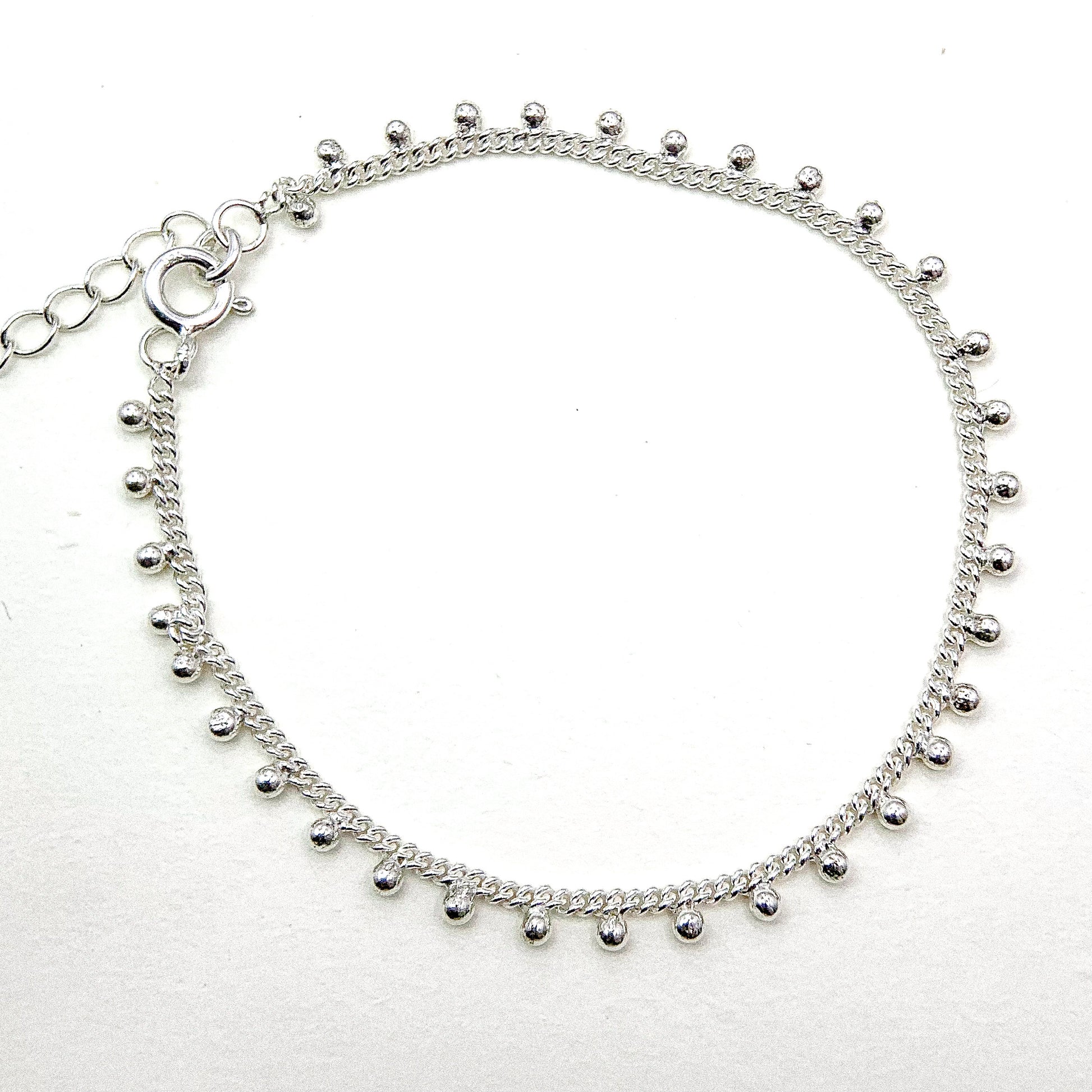 Thick Chain Multi Ball Silver Bracelets