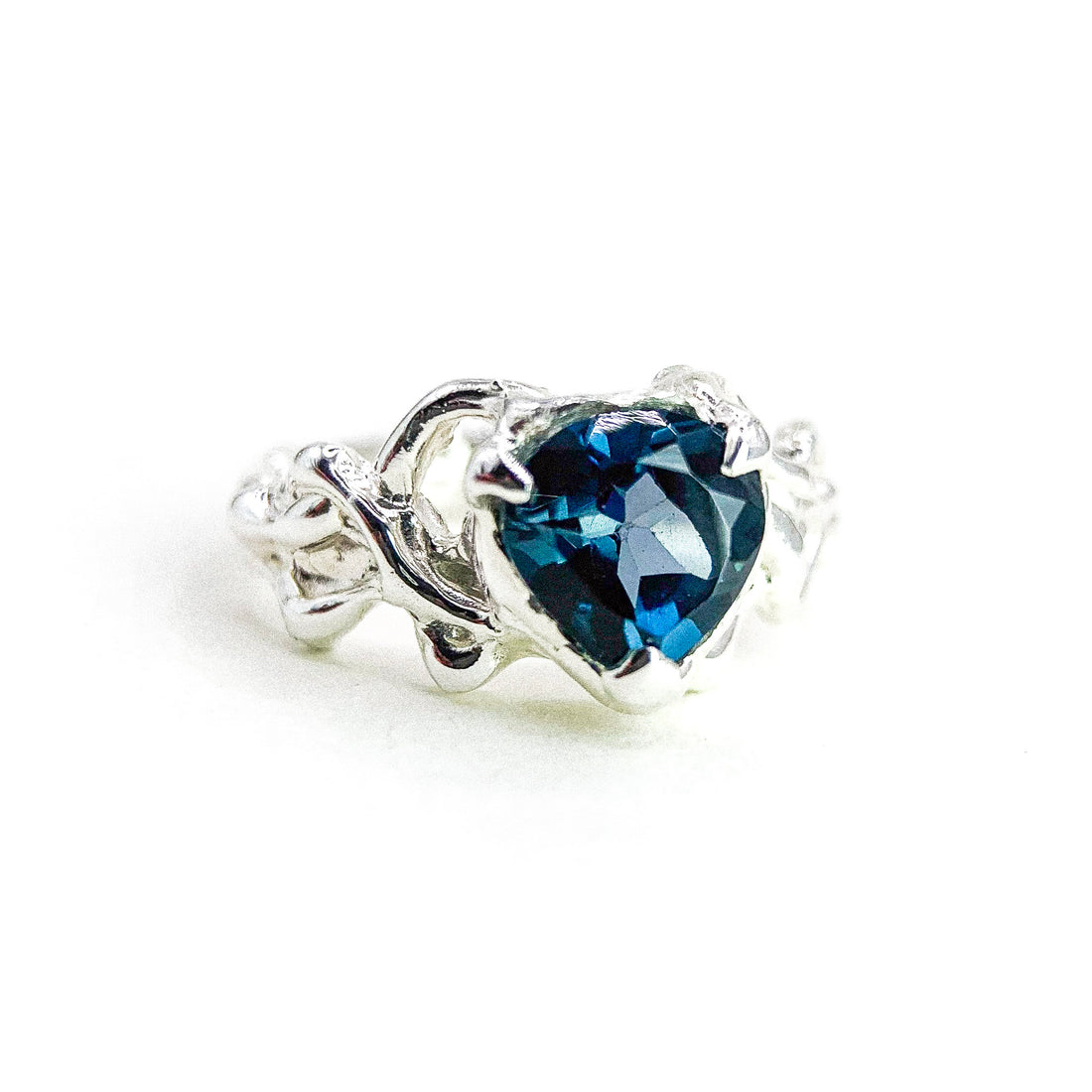 Heart Topaz London Silver Ring