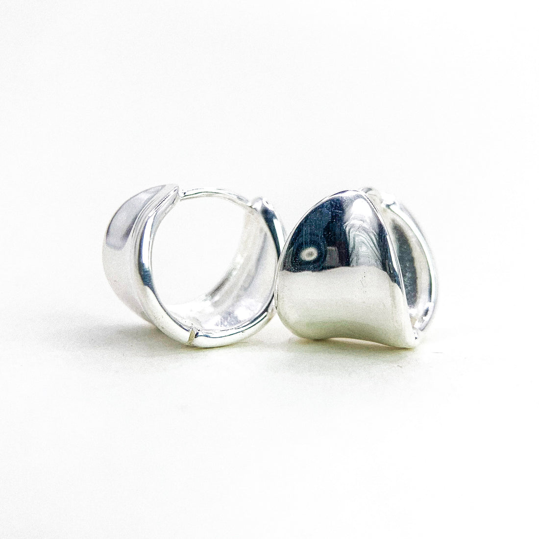 Curve Thick Band Silver Ep Ear Hoop