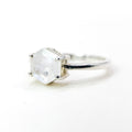 Moonstone Silver Ring — detail view