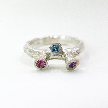 Trinity Orbit Silver Ring