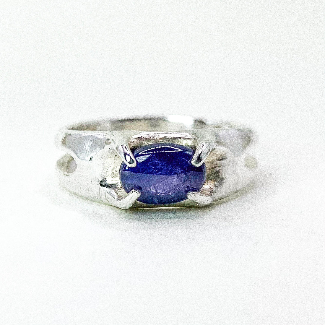 Tourmaline Four Claw Silver Ring