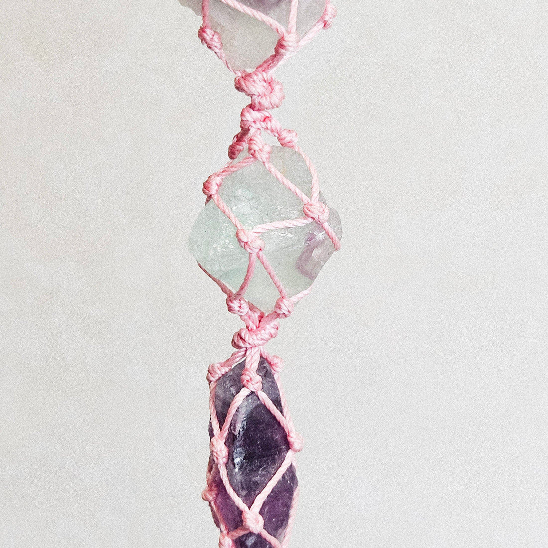 Fluorite Pink Key Chain