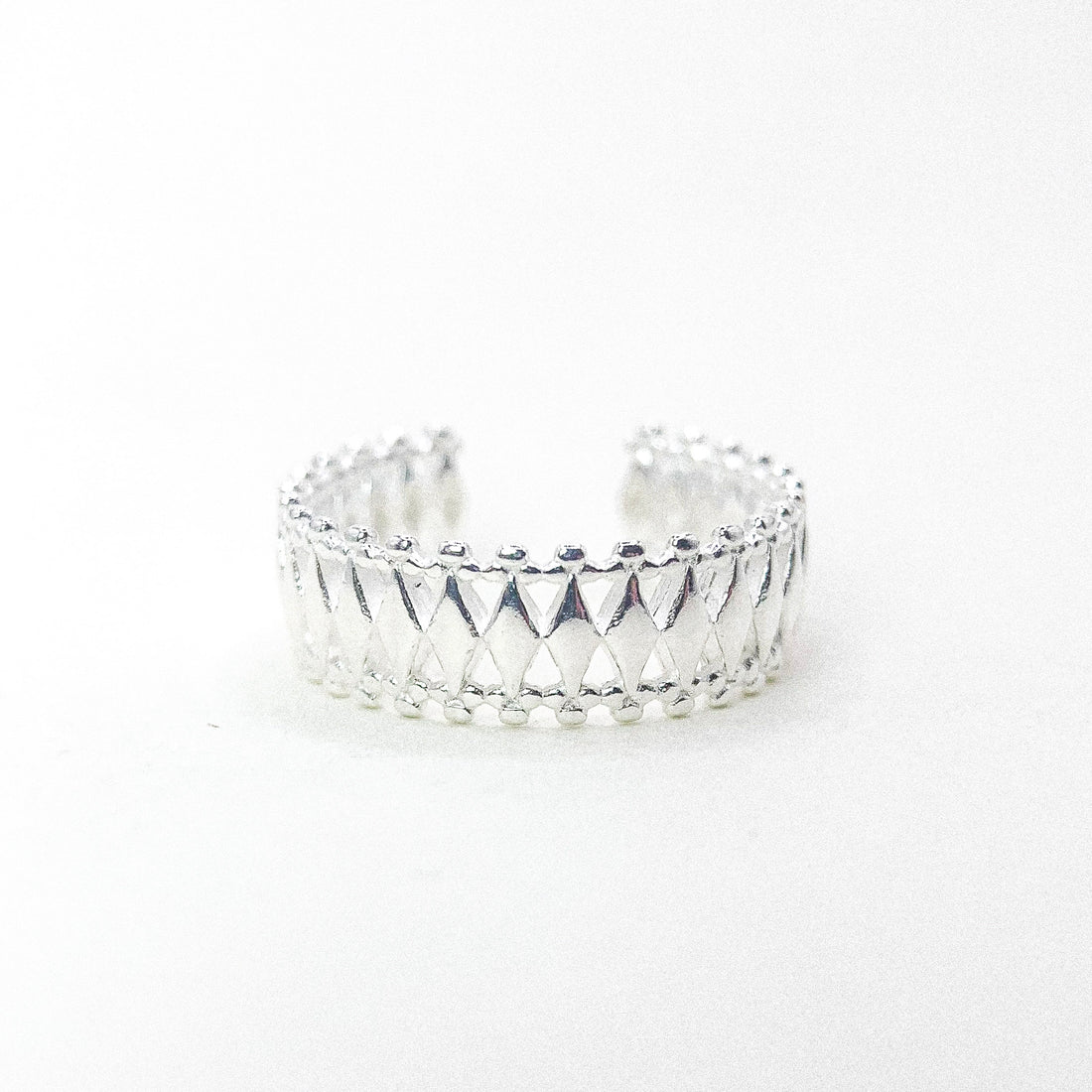Open Mesh Silver Ring