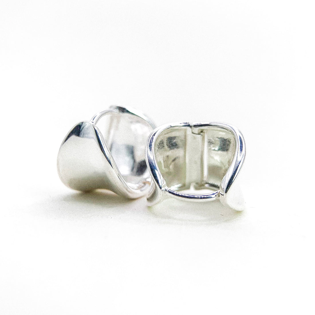 Curve Thick Band Silver Ep Ear Hoop