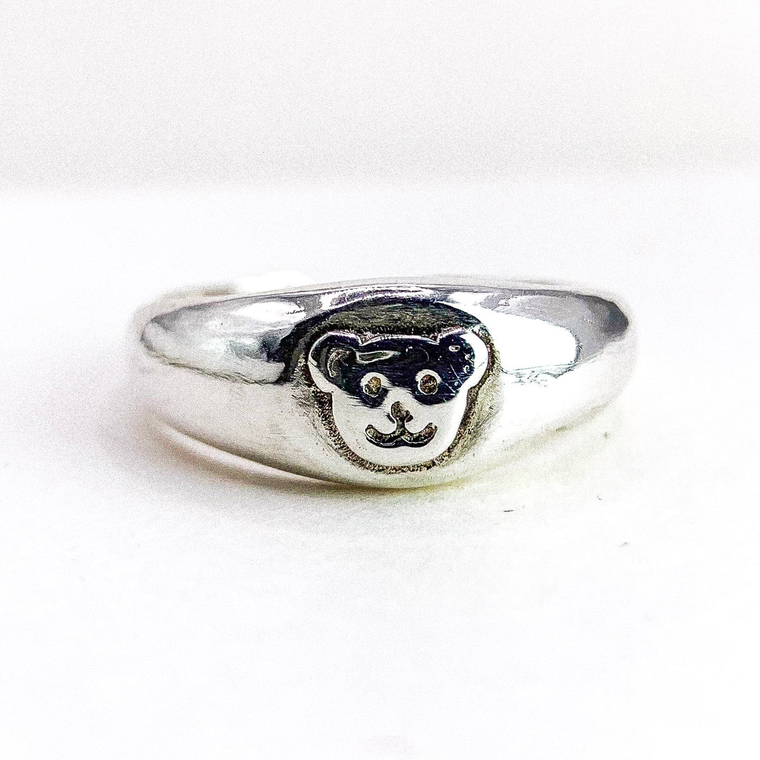 Cute Bear Silver Ring