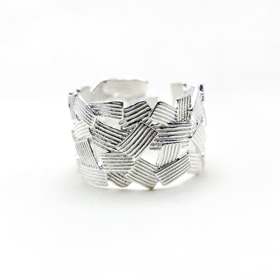 Patch Fence Silver Ring