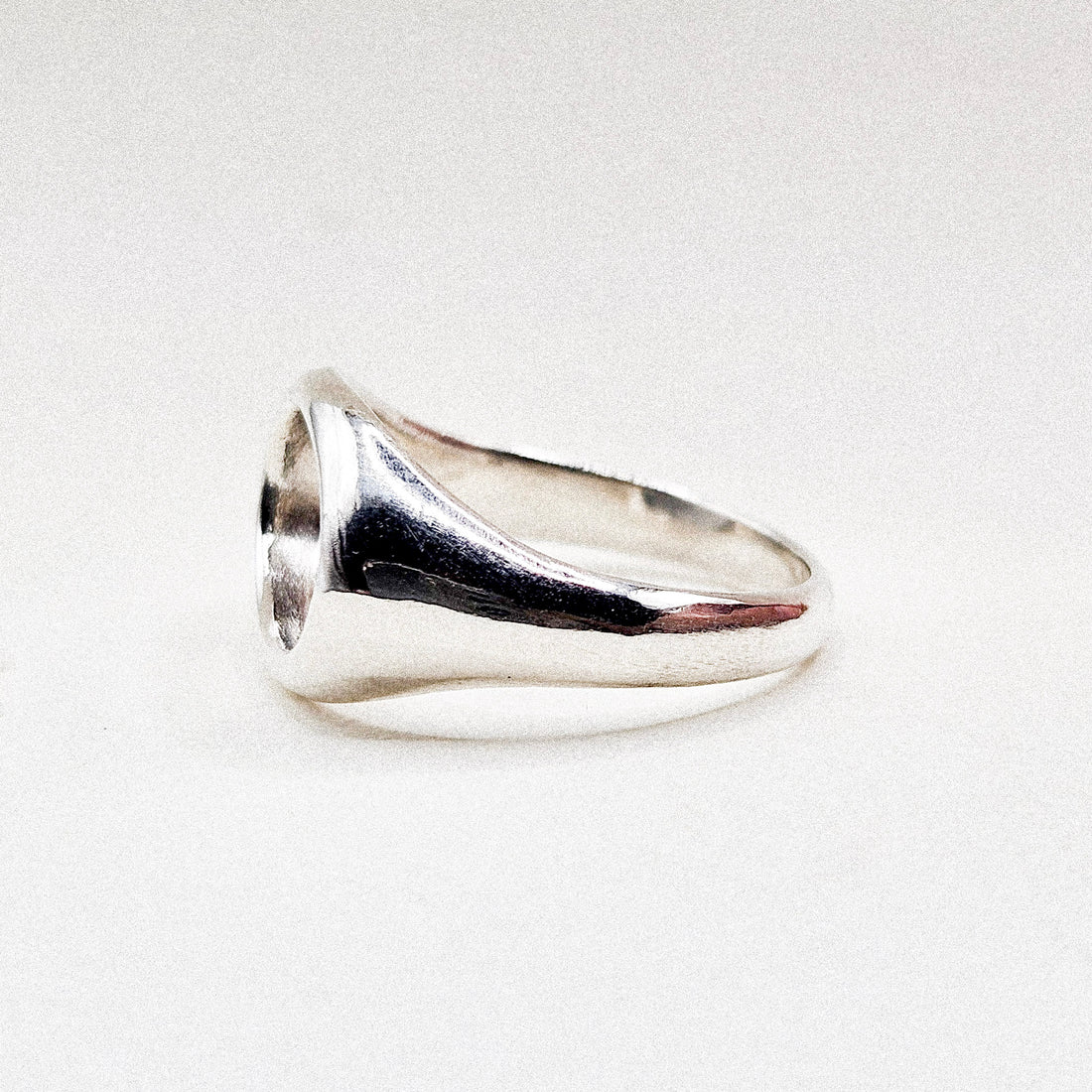 Hollow Oval Silver Ring