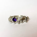 Amethyst Silver Ring — detail view