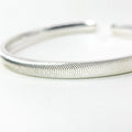 Cat Eye Effect Silver Bangle — detail view