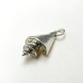 Spiral Shell Silver Pendant — detail view