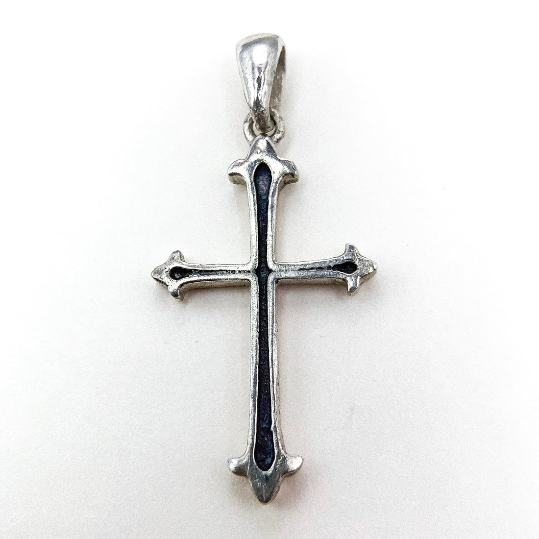Sacred Edge Small Cross Pendant — detail view