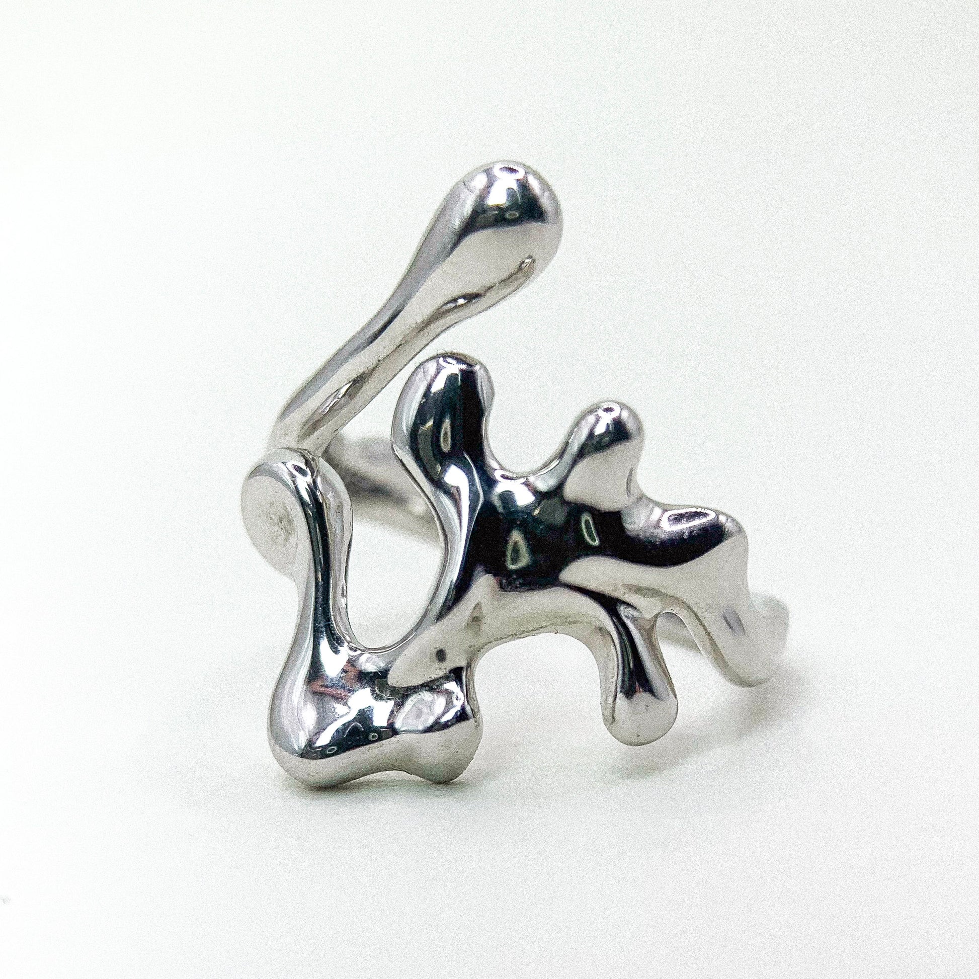 Open Liquid Silver Ring