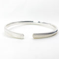 Cat Eye Effect Silver Bangle — detail view