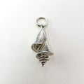 Spiral Shell Silver Pendant — detail view