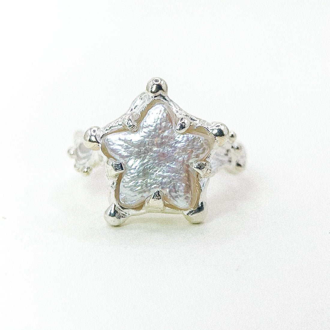 Pearl Star Silver Ring