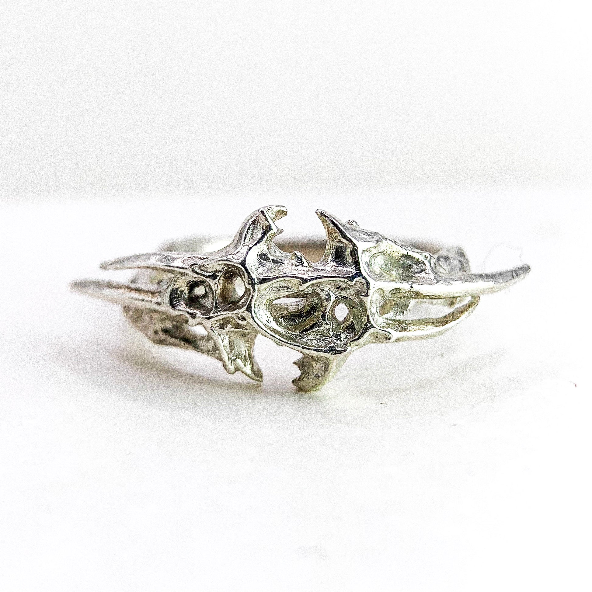 Bone Structure Silver Ring