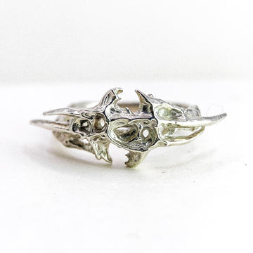 Bone Structure Silver Ring