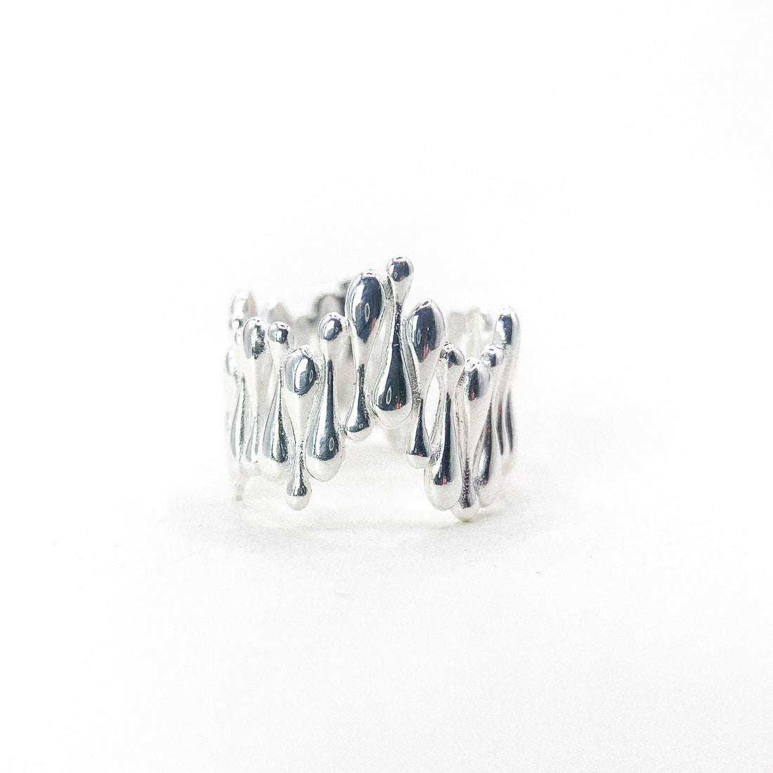Metal Wave Silver Ring