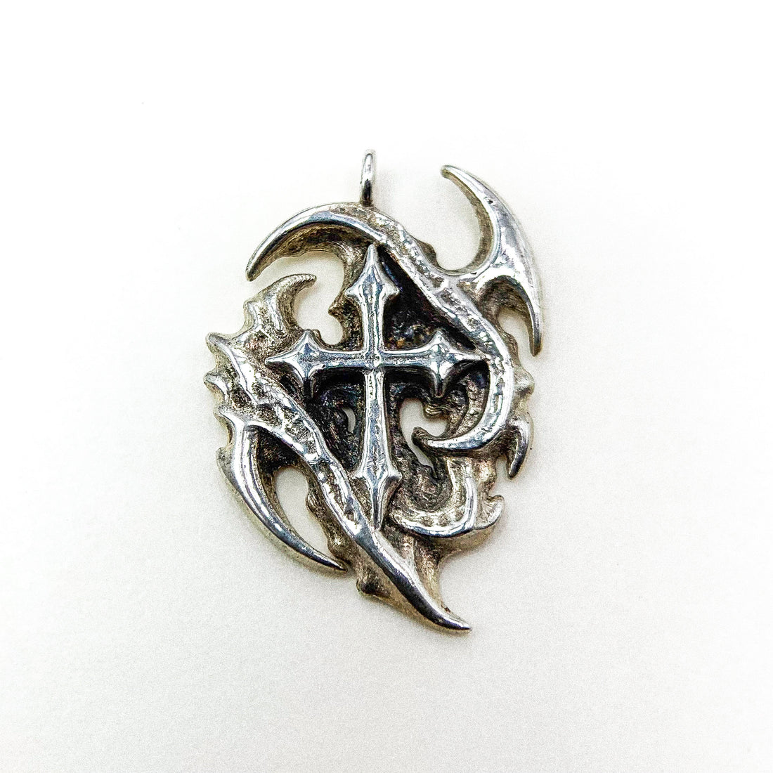 Tribal Cross Silver Pendant