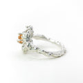 Citrine Bubbling Circle Silver Ring — detail view