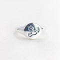 Signet Bird Silver Ring