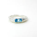 Bar Topaz Silver Ring