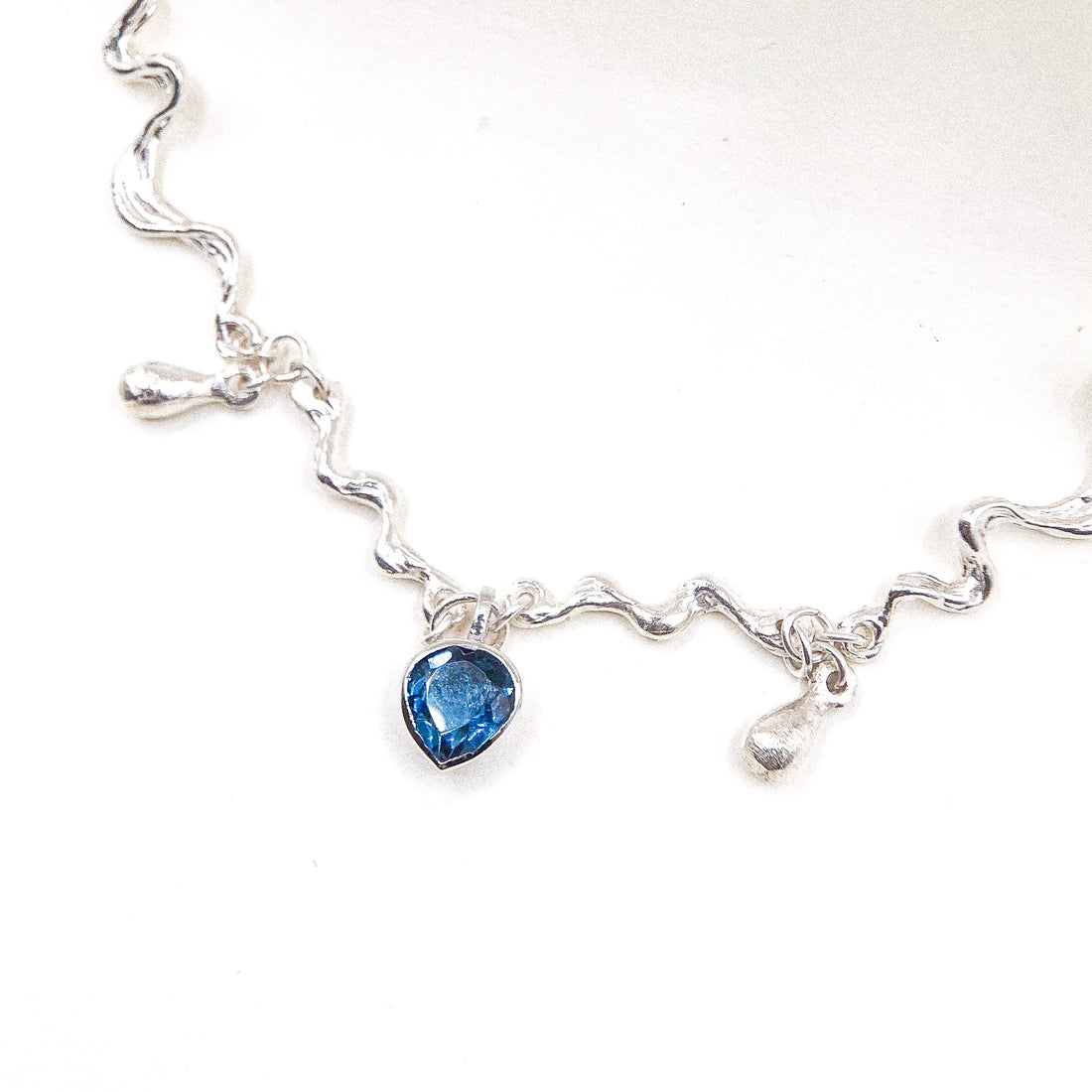 Topaz Heart Silver Necklace