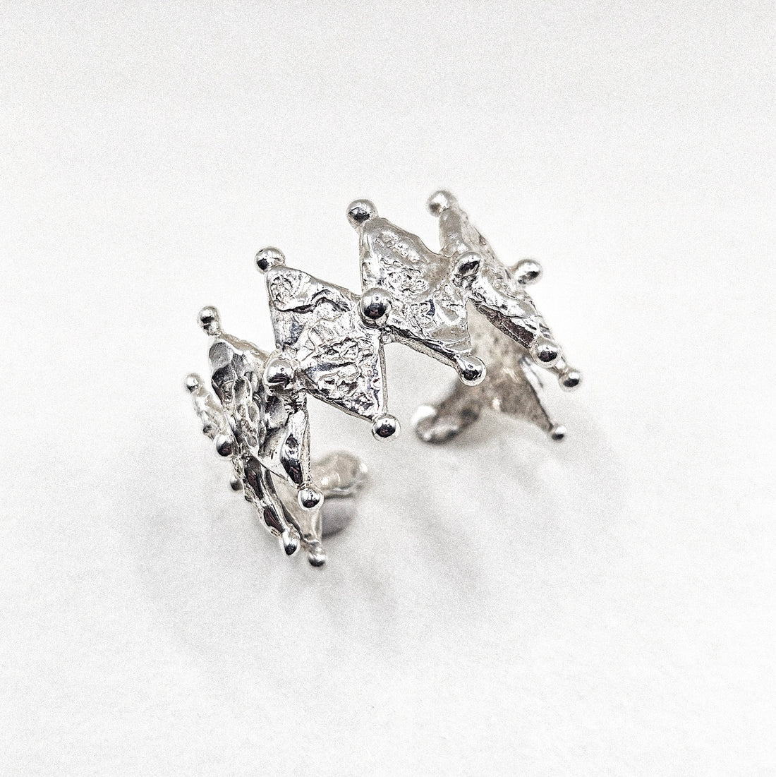 Open Crown Silver Ring