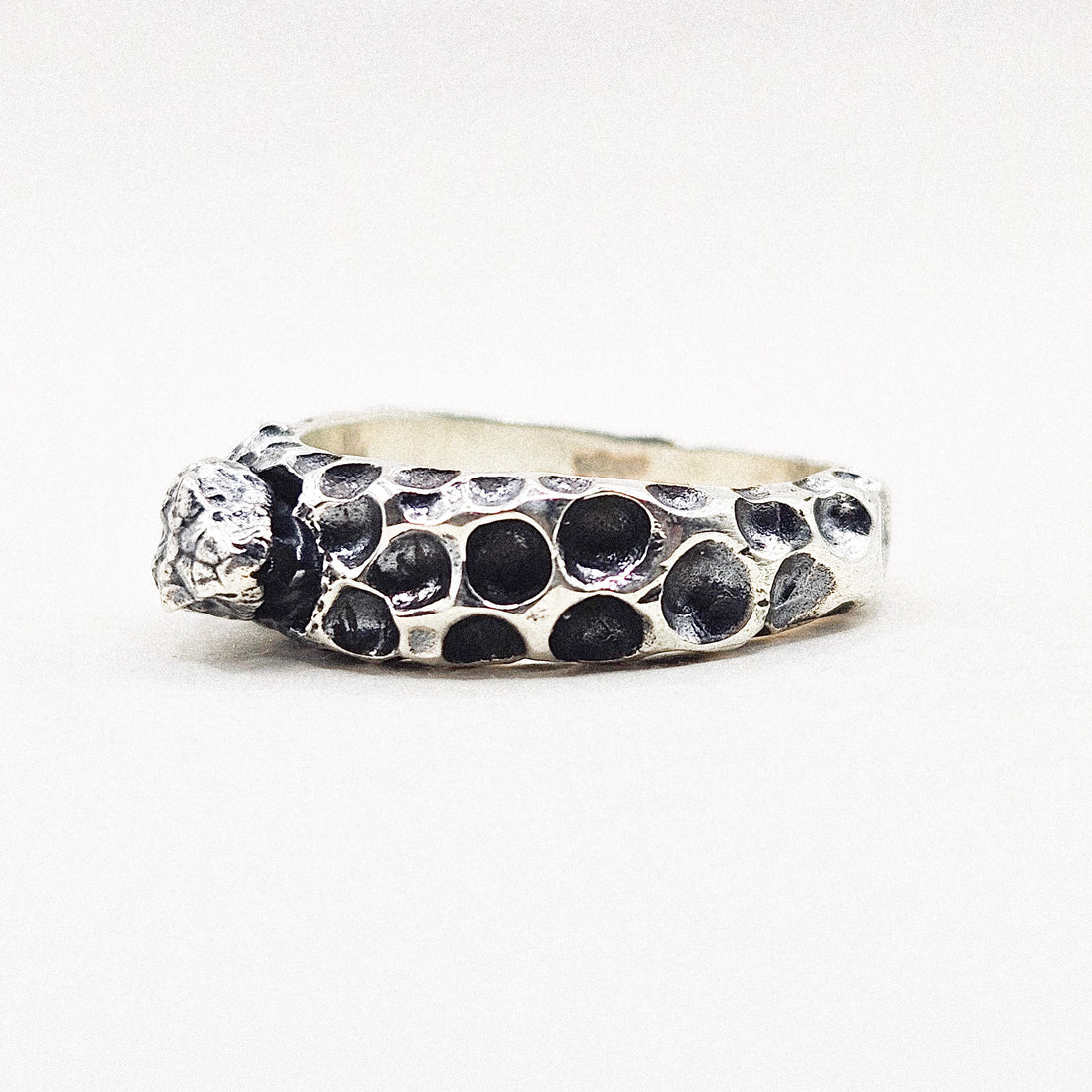 Snake Band Silver Ring