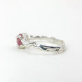 Pink Spinel Silver Ring — detail view