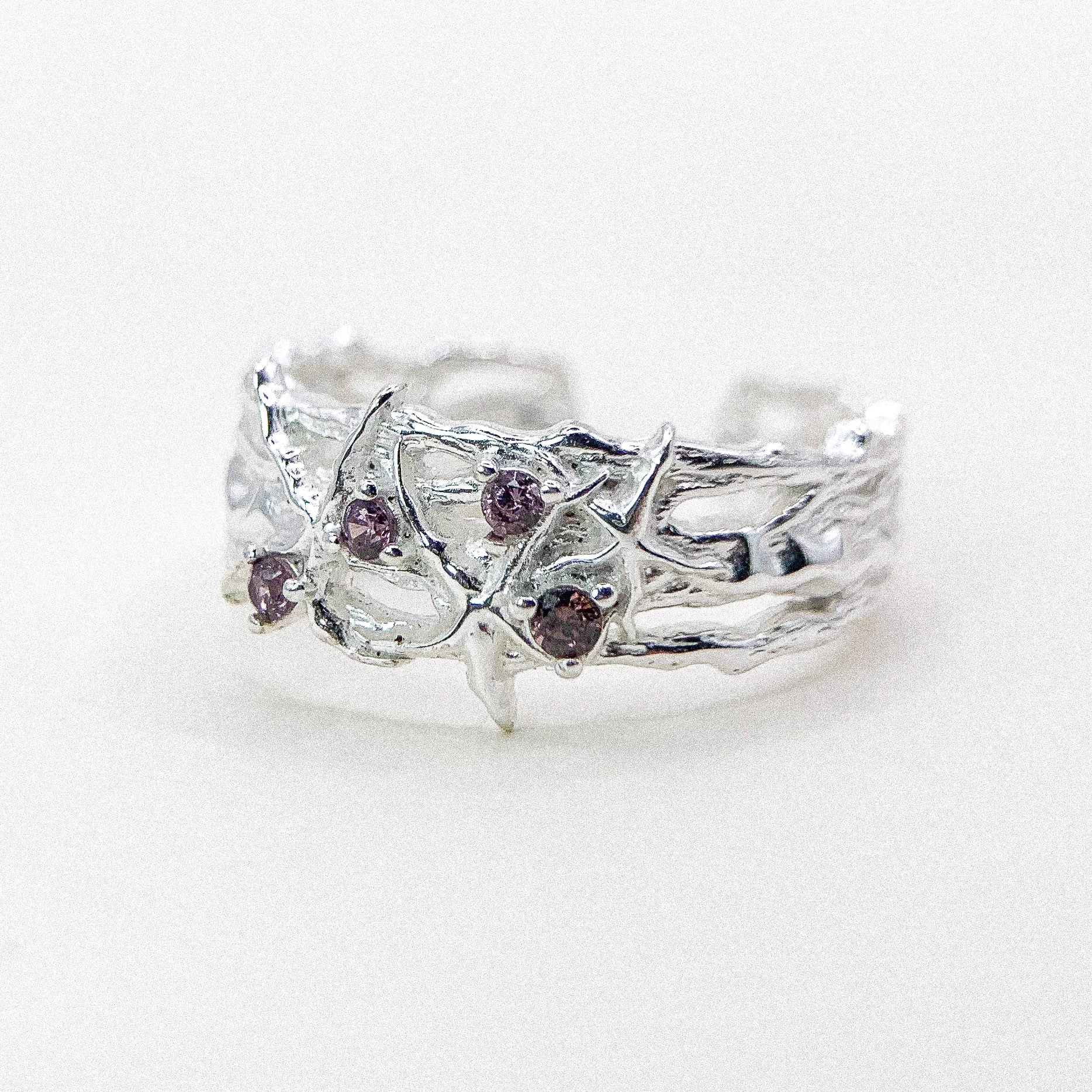 Branch Silver Ring — detail view