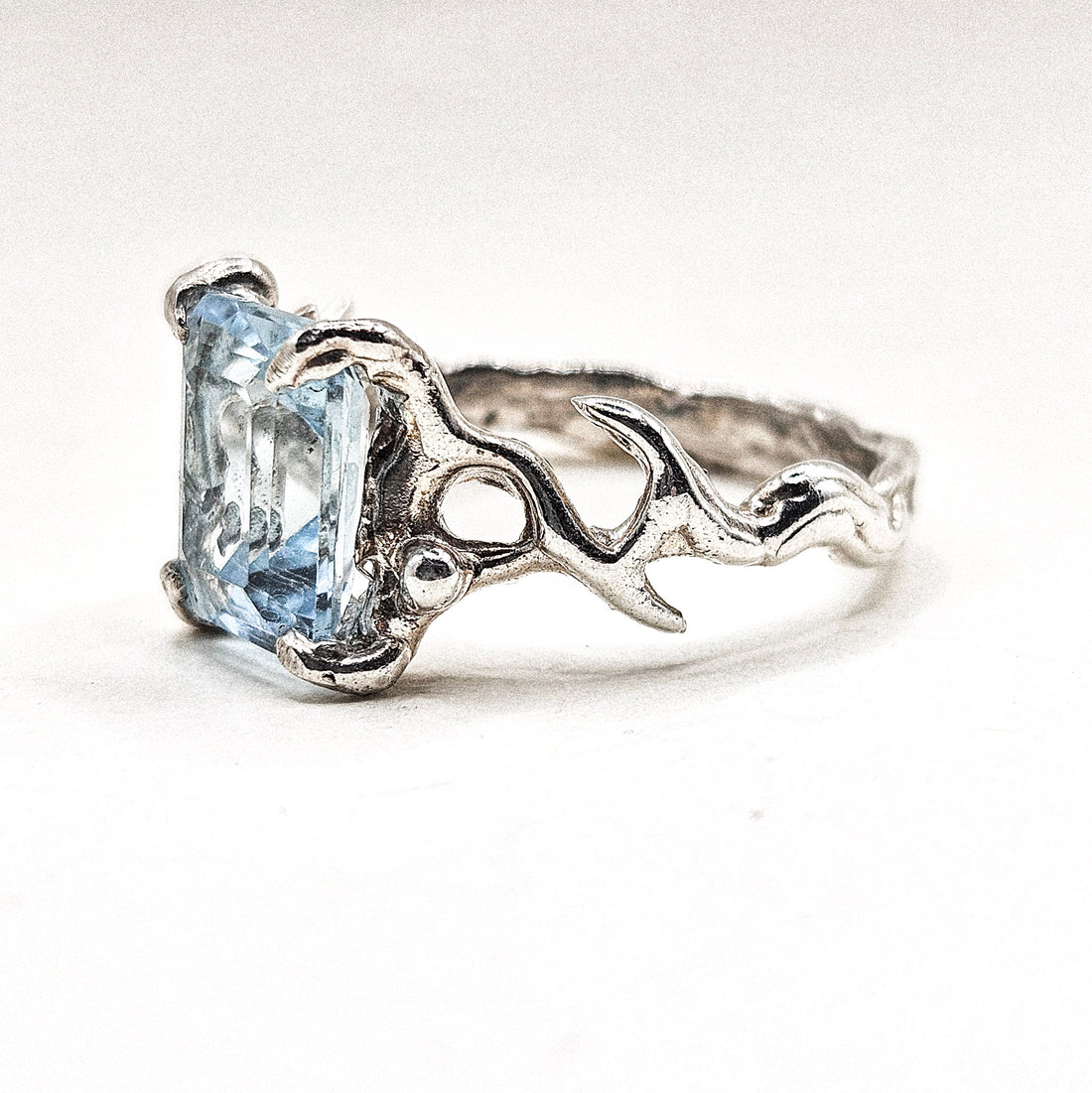 Square Topaz Silver Ring