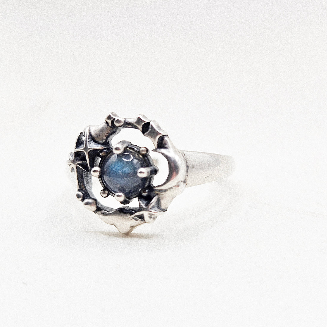 Starlight Embrace Silver Ring