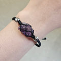 Raw Amethyst Charm Bracelet