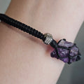 Raw Amethyst Charm Bracelet — detail view